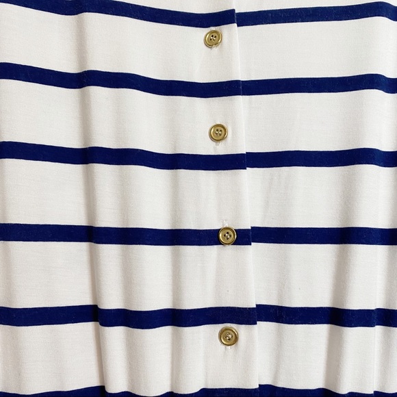 Mott 50 UPF 50+ Navy And White Striped Beach Jumpsuit - Picture 4 of 6